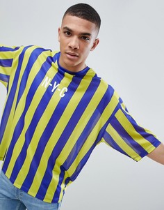 Oversize-футболка в вертикальную полоску ASOS DESIGN - Мульти