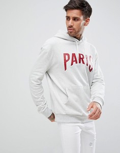 Худи серого меланжевого цвета с принтом Paris New Look - Рыжий