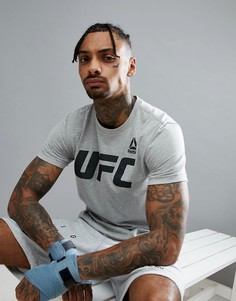 Серая футболка с логотипом Reebok Combat x UFC CG0633 - Серый