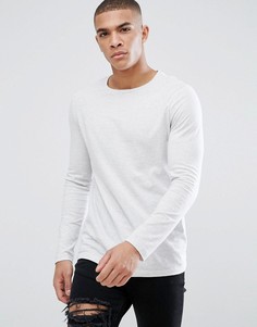 Серый лонгслив с круглым вырезом ASOS DESIGN - Серый
