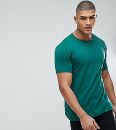 Свободная зеленая футболка с разрезами по бокам ASOS TALL - Зеленый