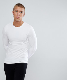 Белый удлиненный обтягивающий лонгслив ASOS DESIGN - Белый