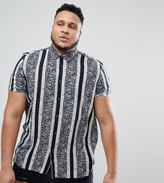 Рубашка классического кроя в полоску ASOS DESIGN Plus - Черный