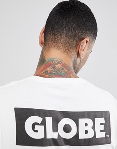 Белая футболка с принтом логотипа сзади Globe - Белый