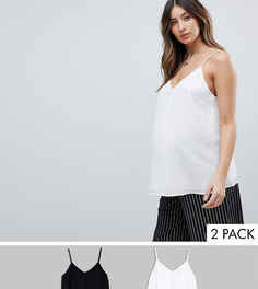 Набор из 2 свободных двухслойных топов на бретельках ASOS DESIGN Maternity - Мульти