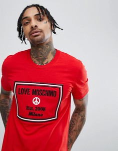 Красная футболка с логотипом Love Moschino - Красный