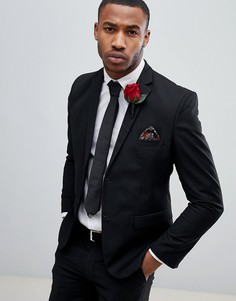 Черный приталенный пиджак boohooMAN - Черный