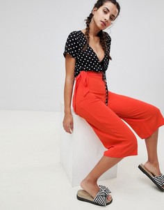 Кюлоты с поясом Boohoo - Оранжевый