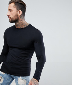 Черный обтягивающий лонгслив ASOS DESIGN - Черный