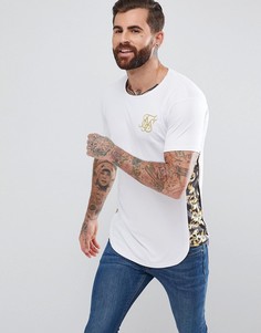 Обтягивающая белая футболка со вставками SikSilk - Белый