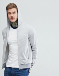 Серая трикотажная куртка с капюшоном Fred Perry - Серый
