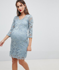 Кружевное платье для беременных Mamalicious - Синий Mama.Licious