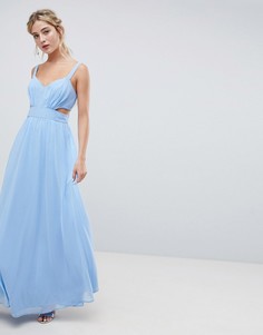 Платье макси с вырезами ASOS DESIGN - Синий