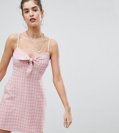 Платье мини в клетку Reclaimed Vintage Inspired - Розовый