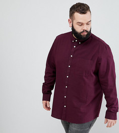 Бордовая оксфордская рубашка River Island PLUS - Красный