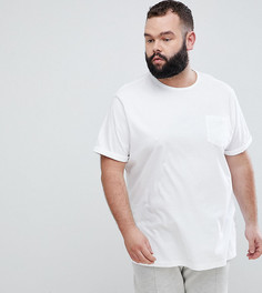 Белая футболка с отворотами на рукавах River Island PLUS - Белый