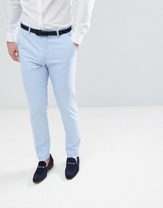 Голубые облегающие брюки ASOS Wedding - Синий