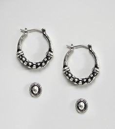 Набор из 2 пар серег ASOS DESIGN - Серебряный