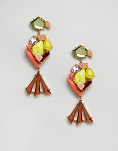 Серьги с камнями ASOS - Мульти