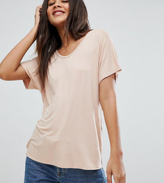 Розовая драпированная футболка ASOS DESIGN Tall - Розовый