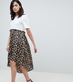Свободное платье асимметричной длины с принтом ASOS DESIGN Tall - Мульти