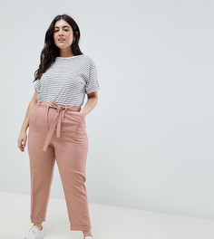 Брюки-галифе с поясом оби ASOS DESIGN Curve - Светло-бежевый