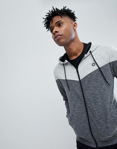 Худи в стиле колор блок Jack &amp; Jones - Черный