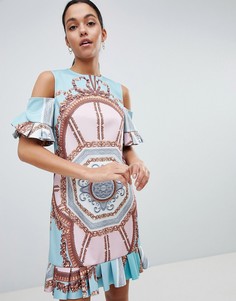 Платье с оборками и принтом Ted Baker Norahe - Мульти