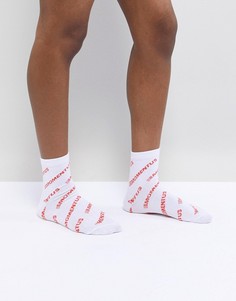 Носки с надписью ASOS DESIGN - Белый