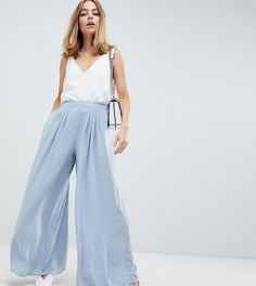 Брюки-палаццо со складками ASOS DESIGN Petite - Синий