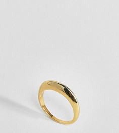 Позолоченное серебряное широкое кольцо ASOS DESIGN - Золотой