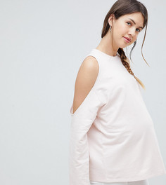 Свитшот с вырезами на плечах ASOS DESIGN Maternity - Розовый