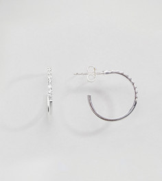 Серебряные серьги-кольца с кристаллами ASOS DESIGN - Серебряный