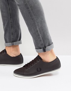 Коричневые кожаные кеды Fred Perry Kingston - Коричневый