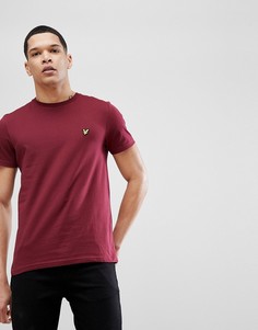Бордовая футболка с логотипом Lyle &amp; Scott - Красный