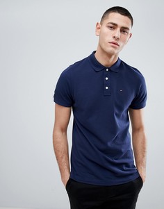 Темно-синяя футболка-поло из пике Tommy Jeans - Темно-синий