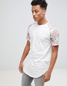 Длинная футболка с рукавами реглан с принтом Jack &amp; Jones Originals - Белый