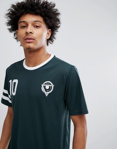 Футболка с полосками на рукавах Only &amp; Sons Football - Черный