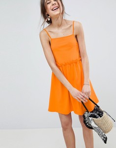 Легкое платье с присборенной юбкой ASOS DESIGN - Оранжевый