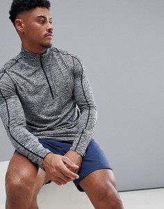 Серый свитшот с молнией New Look SPORT - Серый