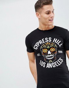 Обтягивающая футболка с принтом Cypress Hill ASOS DESIGN - Черный