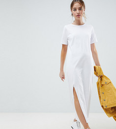 Платье-футболка макси ASOS DESIGN Petite - Белый