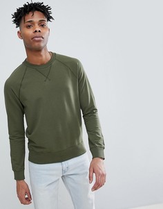 Свитшот с круглым вырезом и рукавами реглан United Colors of Benetton - Зеленый