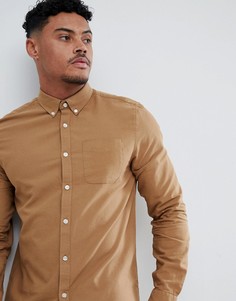 Коричневая оксфордская рубашка классического кроя River Island - Коричневый