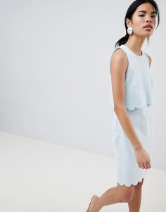 Свободное платье с фигурным краем New Look - Синий