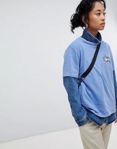 Oversize-футболка с логотипом Stussy - Синий