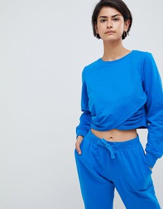 Свитшот с запахом ASOS DESIGN Lounge - Синий