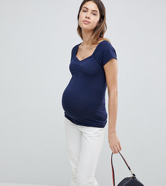 Топ со сборками New Look Maternity - Темно-синий