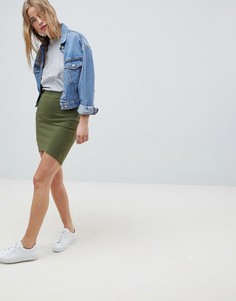 Мини-юбка с асимметричным краем ASOS DESIGN - Зеленый