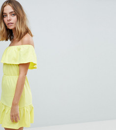 Легкое платье с ярусной юбкой ASOS DESIGN Petite - Мульти